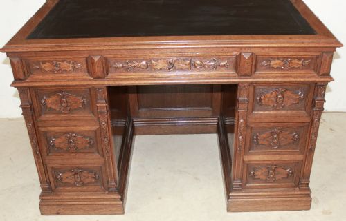 oak desk - CATEGORY: ANTIQUE DESKS - DATED 1880