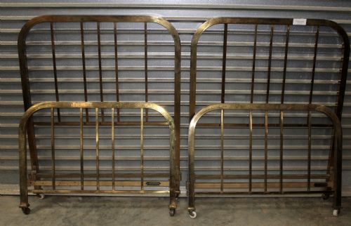 pair of brass beds - CATEGORY: ANTIQUE BEDS - DATED 1900