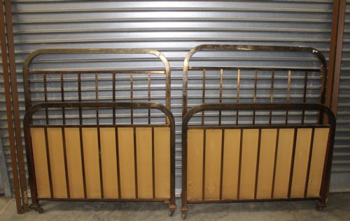 pair of brass beds - CATEGORY: ANTIQUE BEDS - DATED 1900
