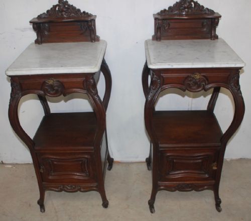 pair of bedside tables - CATEGORY: ANTIQUE TABLES - DATED 1890