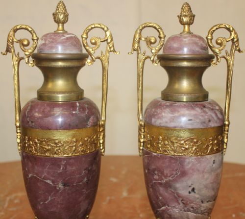 FRENCH MARBLE CASSOLETTES - ADDITIONAL PHOTO 2