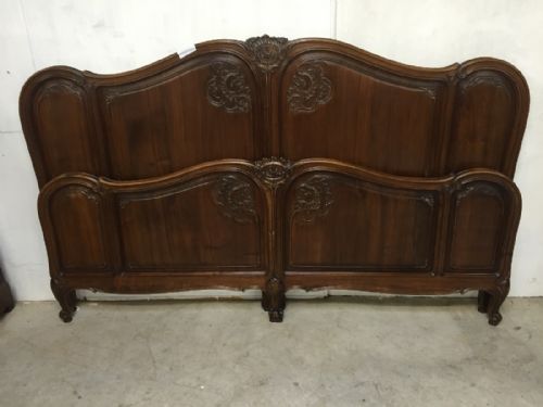 king size walnut bed - CATEGORY: ANTIQUE BEDS - DATED 1920