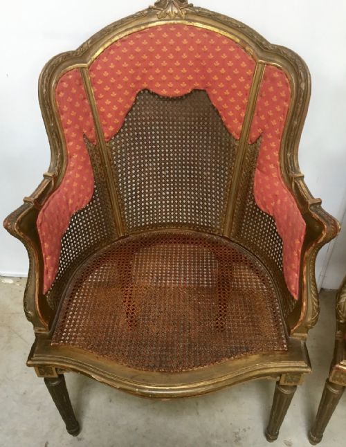 A PAIR OF FRENCH GILT WOOD ARMCHAIRS - ADDITIONAL PHOTO 5