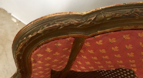 A PAIR OF FRENCH GILT WOOD ARMCHAIRS - ADDITIONAL PHOTO 9