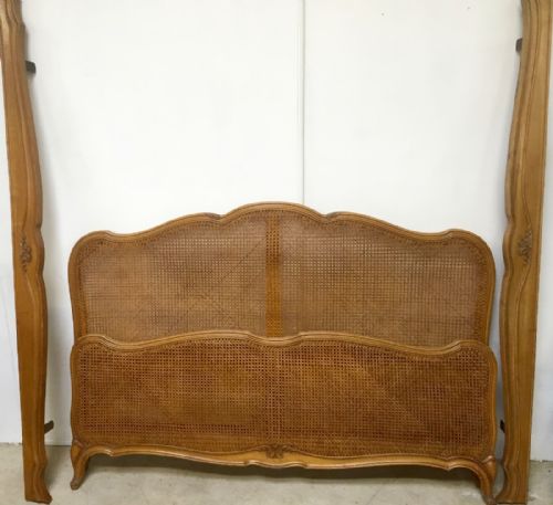 french cane bed king size - CATEGORY: ANTIQUE BEDS - DATED 1920