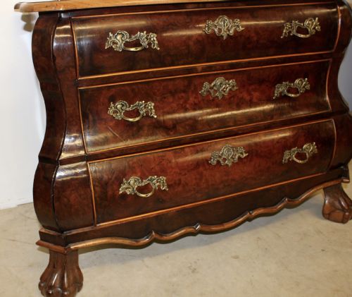 DUTCH WALNUT CHEST OF DRAWERS - ADDITIONAL PHOTO 3