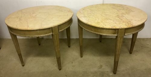 a pair of marble top tables - CATEGORY: ANTIQUE TABLES - DATED 1910