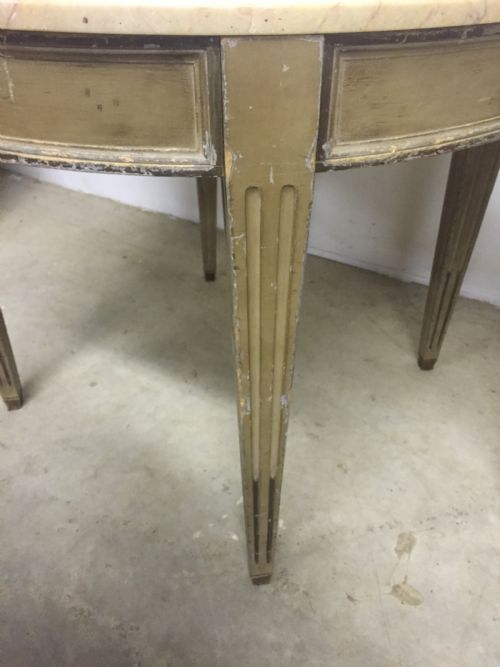 A PAIR OF MARBLE TOP TABLES - ADDITIONAL PHOTO 2