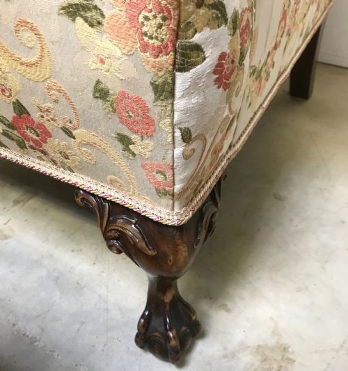 WING BACK ARMCHAIR AND NEAR MATCHING STOOL - ADDITIONAL PHOTO 9