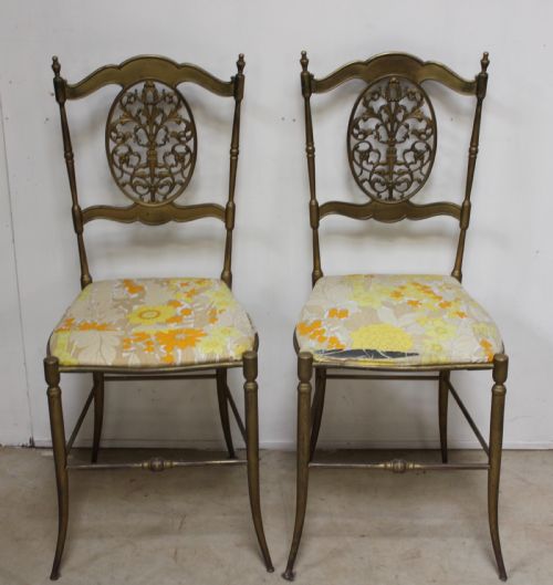 PAIR OF SOLID BRASS CHAIRS - ADDITIONAL PHOTO 3