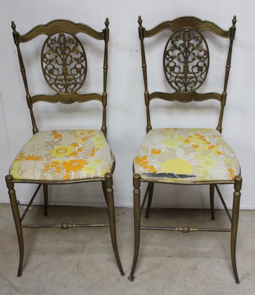 PAIR OF SOLID BRASS CHAIRS - ADDITIONAL PHOTO 4
