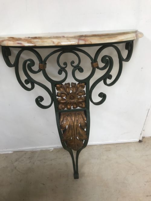 PAIR OF WALL MOUNTED CONSOLE TABLES - ADDITIONAL PHOTO 1