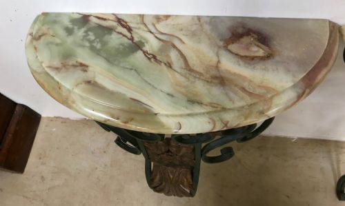 PAIR OF WALL MOUNTED CONSOLE TABLES - ADDITIONAL PHOTO 4