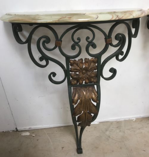 PAIR OF WALL MOUNTED CONSOLE TABLES - ADDITIONAL PHOTO 5