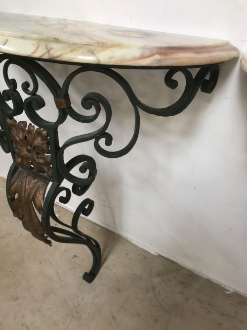 PAIR OF WALL MOUNTED CONSOLE TABLES - ADDITIONAL PHOTO 6