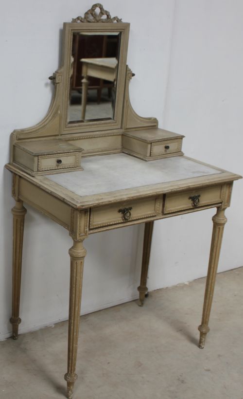french painted dressing table - CATEGORY: ANTIQUE DRESSING TABLES - DATED 19TH CENTURY