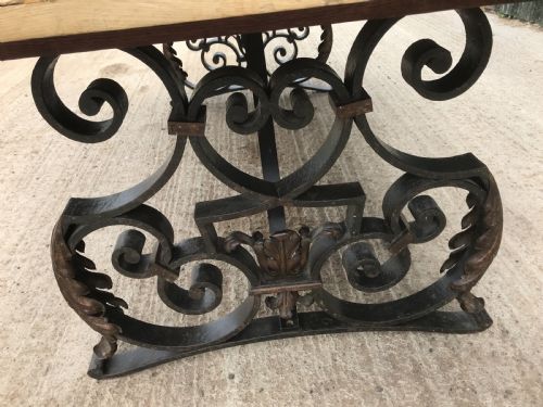 19 TH CENT MARBLE AND IRON TABLE - ADDITIONAL PHOTO 1
