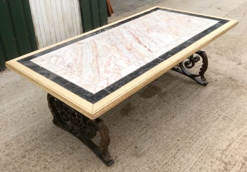 19 TH CENT MARBLE AND IRON TABLE - ADDITIONAL PHOTO 7