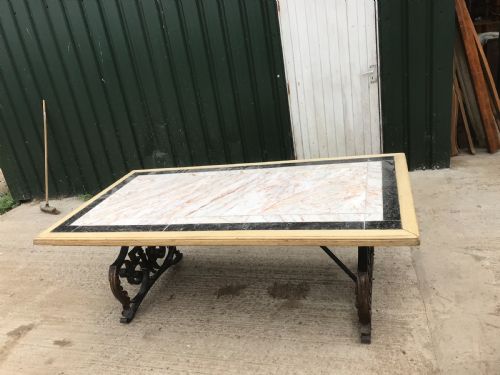 19 TH CENT MARBLE AND IRON TABLE - ADDITIONAL PHOTO 8