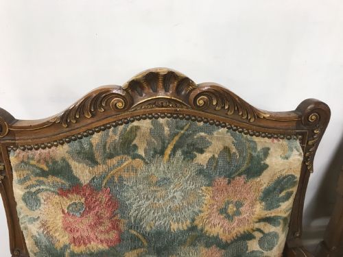 A PAIR OF FRENCH WALNUT ARMCHAIRS - ADDITIONAL PHOTO 7