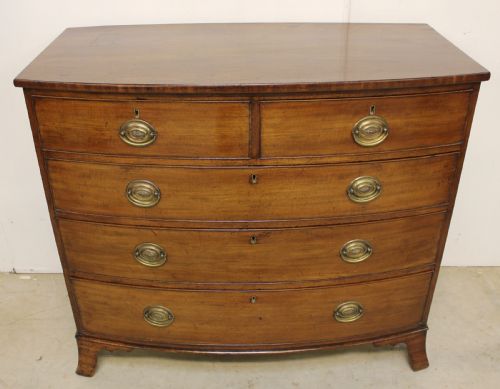 early 9 th cent mahogany chest of drawers - CATEGORY: ANTIQUE CHEST OF DRAWERS - DATED 19TH CENTURY