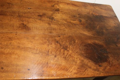 ANTIQUE FRENCH FARMHOUSE TABLE IN WALNUT - ADDITIONAL PHOTO 4