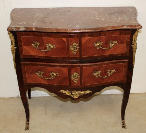 kingwood marble top commode - CATEGORY: ANTIQUE CHEST OF DRAWERS - DATED 19TH CENTURY