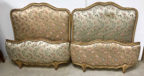 pair of large single beds - CATEGORY: ANTIQUE BEDS - DATED 19TH CENTURY