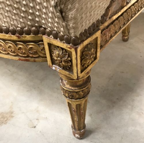 A PAIR OF FRENCH GILT ARMCHAIRS - ADDITIONAL PHOTO 2