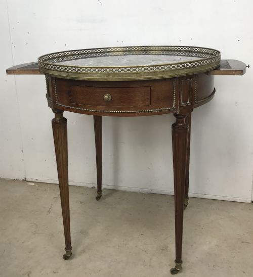 FRENCH MARBLE TOP TABLE - ADDITIONAL PHOTO 1