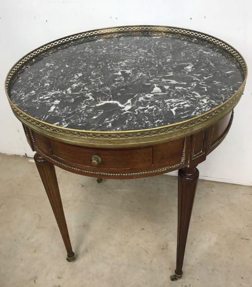 FRENCH MARBLE TOP TABLE - ADDITIONAL PHOTO 2