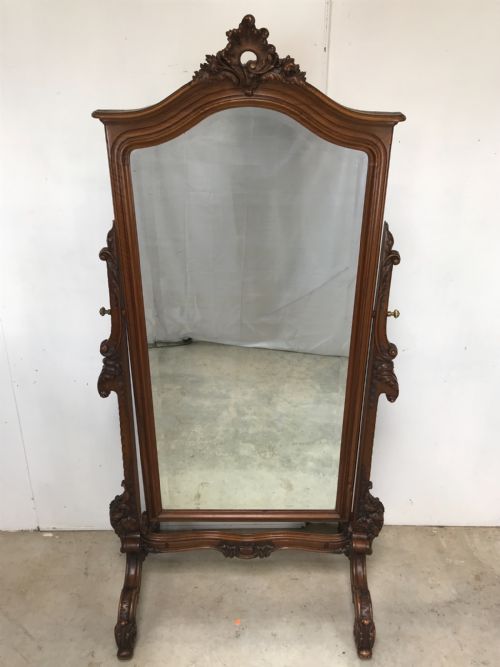 cheval mirror - CATEGORY: ANTIQUE MIRRORS - DATED 19TH CENTURY