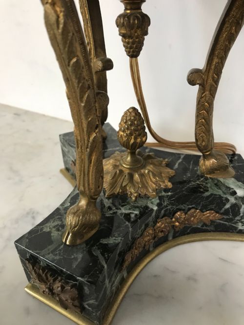 FINE PAIR OF BRONZE AND ORMOLU LAMPS - ADDITIONAL PHOTO 2