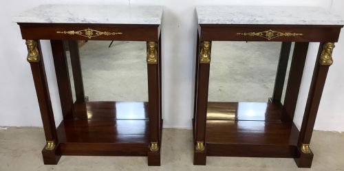 a pair of empire console tables - CATEGORY: ANTIQUE TABLES - DATED 19TH CENTURY