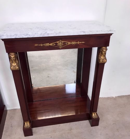 A PAIR OF EMPIRE CONSOLE TABLES - ADDITIONAL PHOTO 1