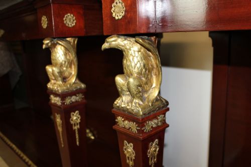 PAIR OF LARGE EMPIRE CONSOLE TABLES - ADDITIONAL PHOTO 6