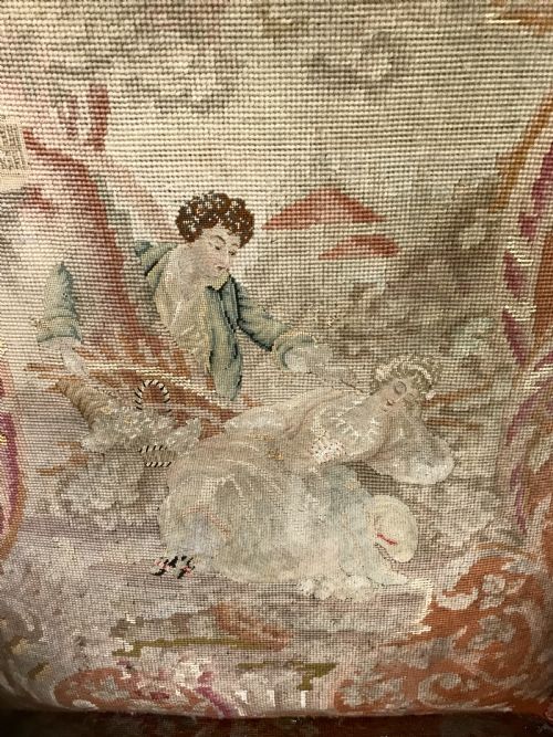 FRENCH TAPESTRY WINGBACK ARMCHAIR - ADDITIONAL PHOTO 1