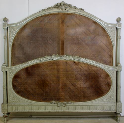 FRENCH CANE PAINTED BED - ADDITIONAL PHOTO 1