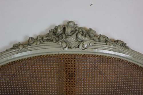 FRENCH CANE PAINTED BED - ADDITIONAL PHOTO 2