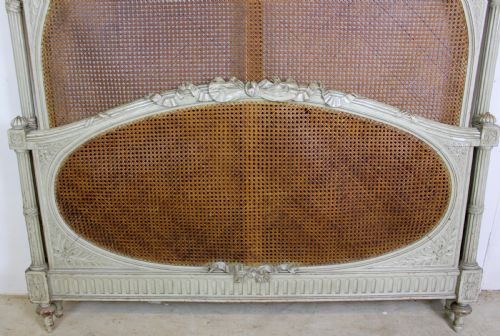 FRENCH CANE PAINTED BED - ADDITIONAL PHOTO 3