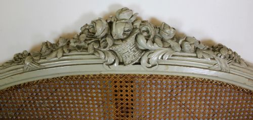 FRENCH CANE PAINTED BED - ADDITIONAL PHOTO 5