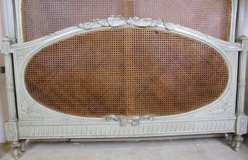 FRENCH CANE PAINTED BED - ADDITIONAL PHOTO 8