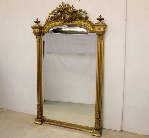french gilt mirror - CATEGORY: ANTIQUE MIRRORS - DATED 1880