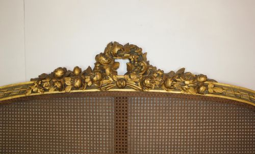 KING SIZED FRENCH CANE PAINTED BED - ADDITIONAL PHOTO 4