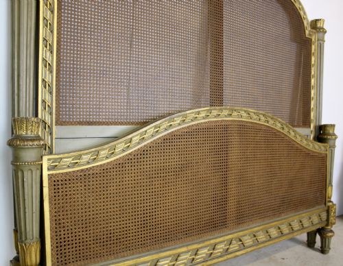 KING SIZED FRENCH CANE PAINTED BED - ADDITIONAL PHOTO 6