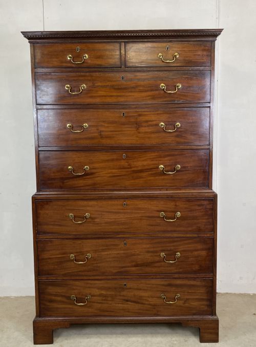 GEORGIAN MAHOGANY TALL BOY - ADDITIONAL PHOTO 1