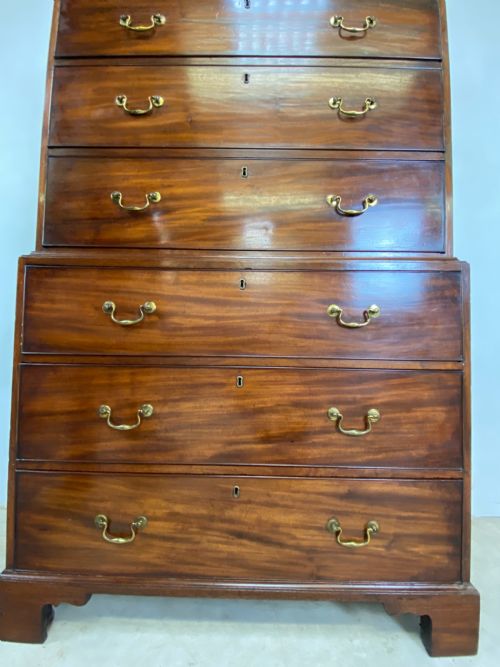 GEORGIAN MAHOGANY TALL BOY - ADDITIONAL PHOTO 5