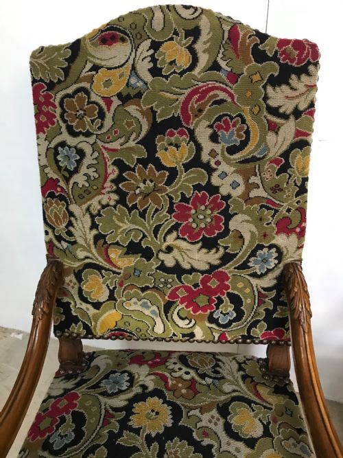 LARGE PAIR OF FRENCH WALNUT ARMCHAIRS - ADDITIONAL PHOTO 1