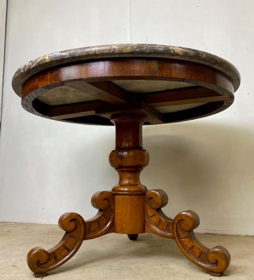 WALNUT MARBLE TOP GUERDON - ADDITIONAL PHOTO 8