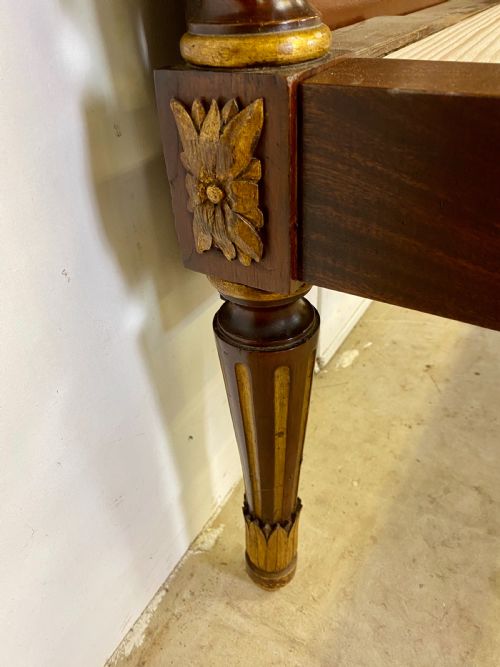 KING SIZED MAHOGANY AND GILDED BED - ADDITIONAL PHOTO 8